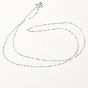 Italian Sterling Silver Cable Chain Necklace Signed 925 Italy 18.5-inch